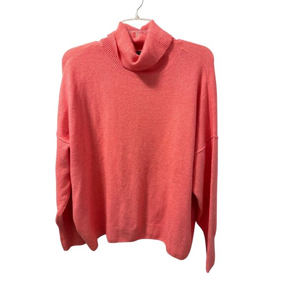Vince Camuto Pop Pink Turtleneck Sweater Sz XXL Acrylic Blend Womens - Picture 2 of 12